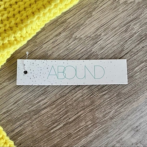 🌺 Abound Nordstrom Ribbed Knit Yellow Crew Neck Dolman Sweater Size S NWT - Picture 6 of 9